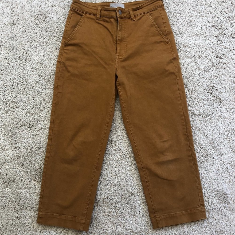 Everlane Straight Leg Crop in Golden Brown